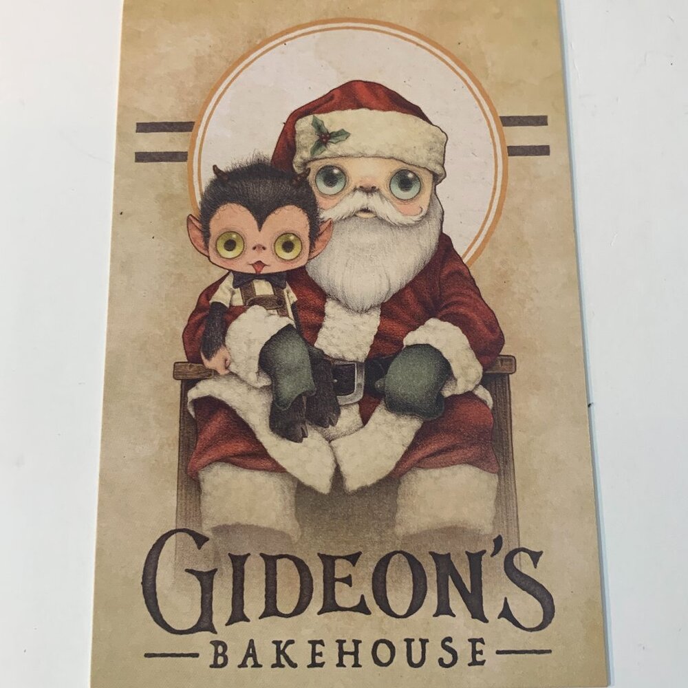 Gideon's Bakehouse Menu Card Kris Kringle Krampus Christmas December 2023 New